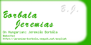 borbala jeremias business card